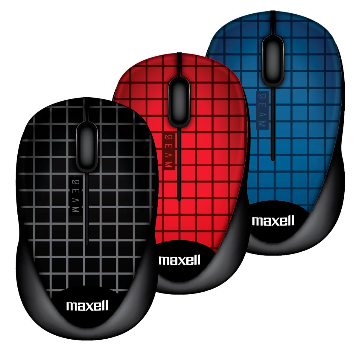 Mouse Inalambrico Maxell MOWL-250 Banda 24GHz Ergonomico Sensor 1600dpi Compatible Windows-Mac