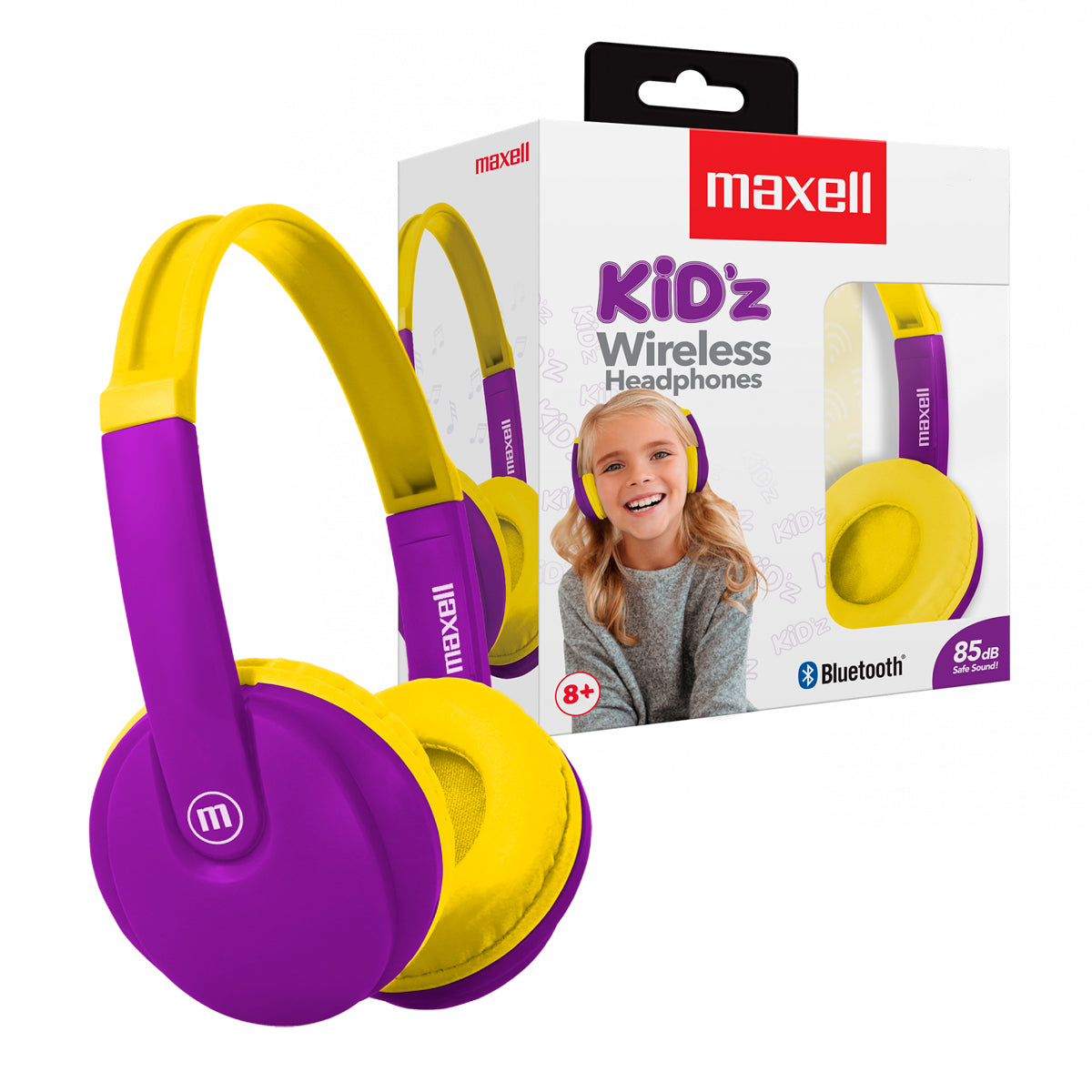 Audifonos Bluetooth KIDz 8+ HP-BT350 Maxell Ajustable Manos Libres con Microfono 85 dB On-ear - Mayorista de Tecnología