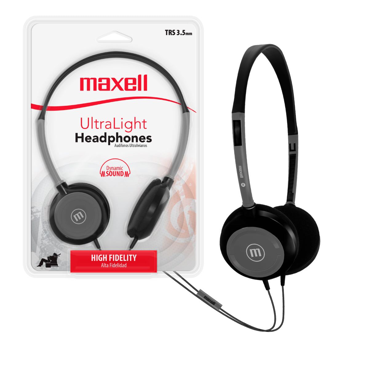 Audifonos HP-200 Maxell Ultralight headphones Dynamic Ajustable ManoS Libres Microfono TRRS 3.5mm