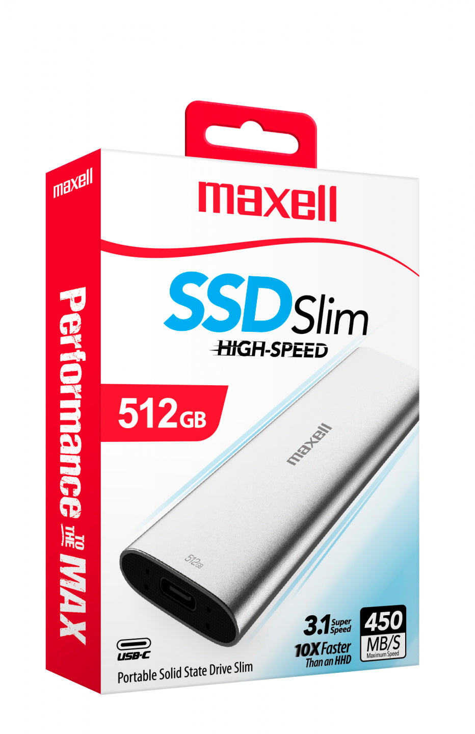 Disco Duro Externo Solido SSD Slim 512GB Maxell 3.1 [348424] - Mayorista de Tecnología