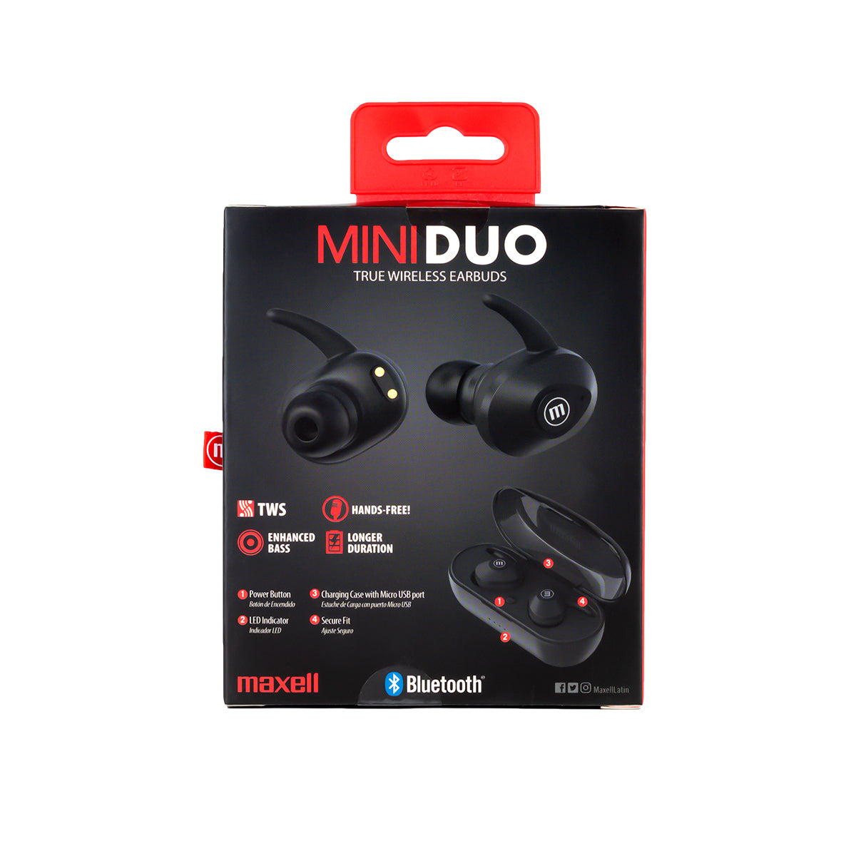 Audifonos Inalambricos Mini Duo Maxell Manos Libres Led USB - Mayorista de Tecnología