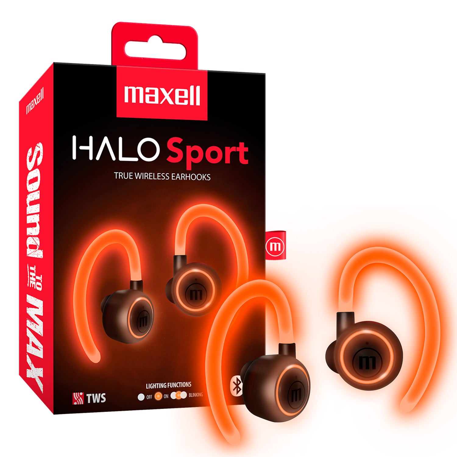 Audifonos Inalambricos TWS Halo Sport True Maxell Earbuds Bluetooth Manos Libres con Microfono Led - Mayorista de Tecnología