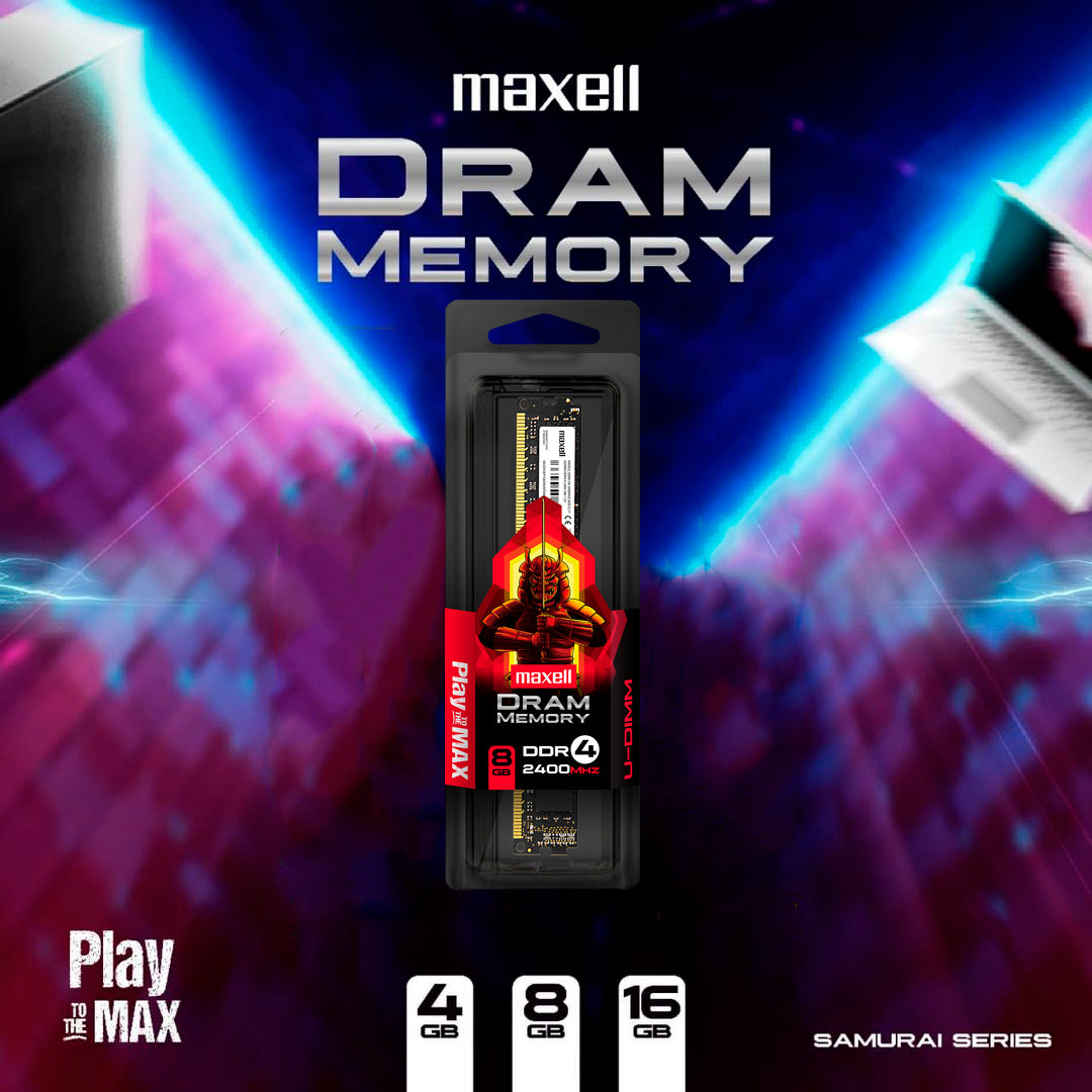 Memoria Ram 8GB Maxell PC Gamers DDR4 2400MHz U-DIMM  1.20 V [ 348522 ] - Mayorista de Tecnología