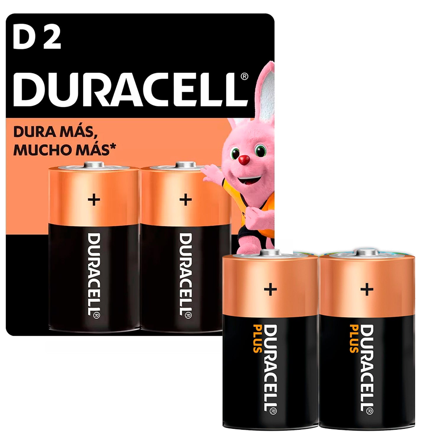 Pilas D2 LR20 x2 1.5V Alcalina Cilindrica Duracell Maxima Durabilidad y Potencia Dura Mas Mucho Mas - Mayorista de Tecnología