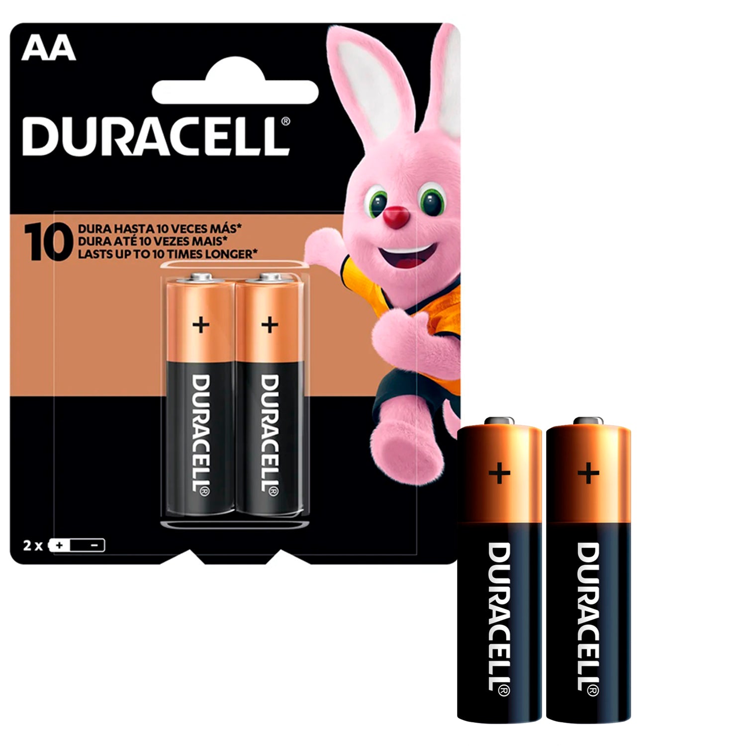 Pilas AA LR6 x2 1.5V Alcalina Cilindrica Duracell Maxima Durabilidad y Potencia Dura Mas Mucho Mas - Mayorista de Tecnología