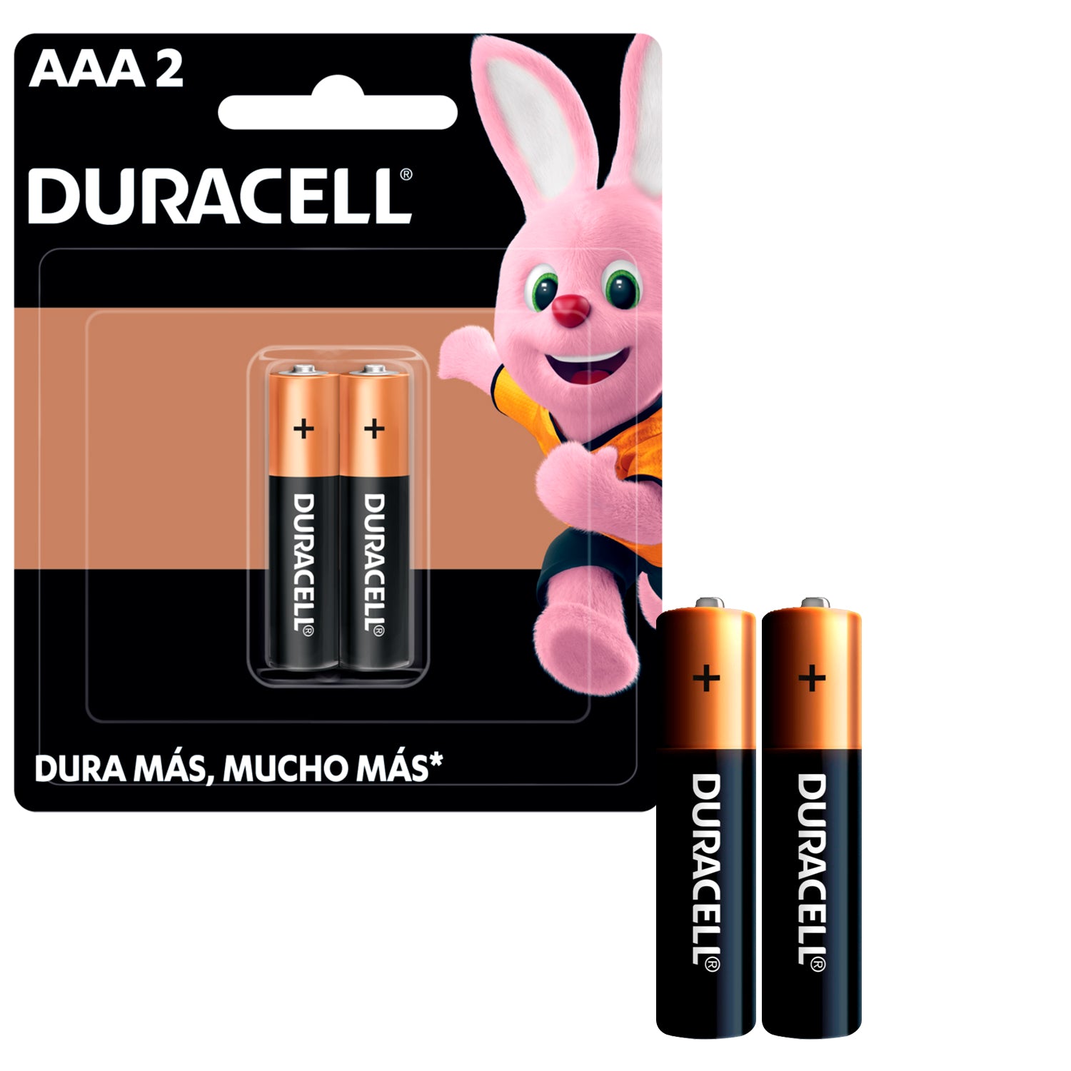 Pilas AAA LR03 x2 1.5V Alcalina Cilindrica Duracell Maxima Durabilidad y Potencia Dura Mas Mucho Mas - Mayorista de Tecnología