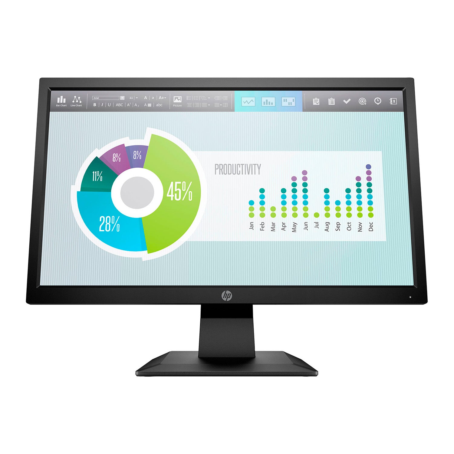 Monitor HP P204v 20in LED 1600x900 60Hz HD+ HDMI VGA 5RD66AA