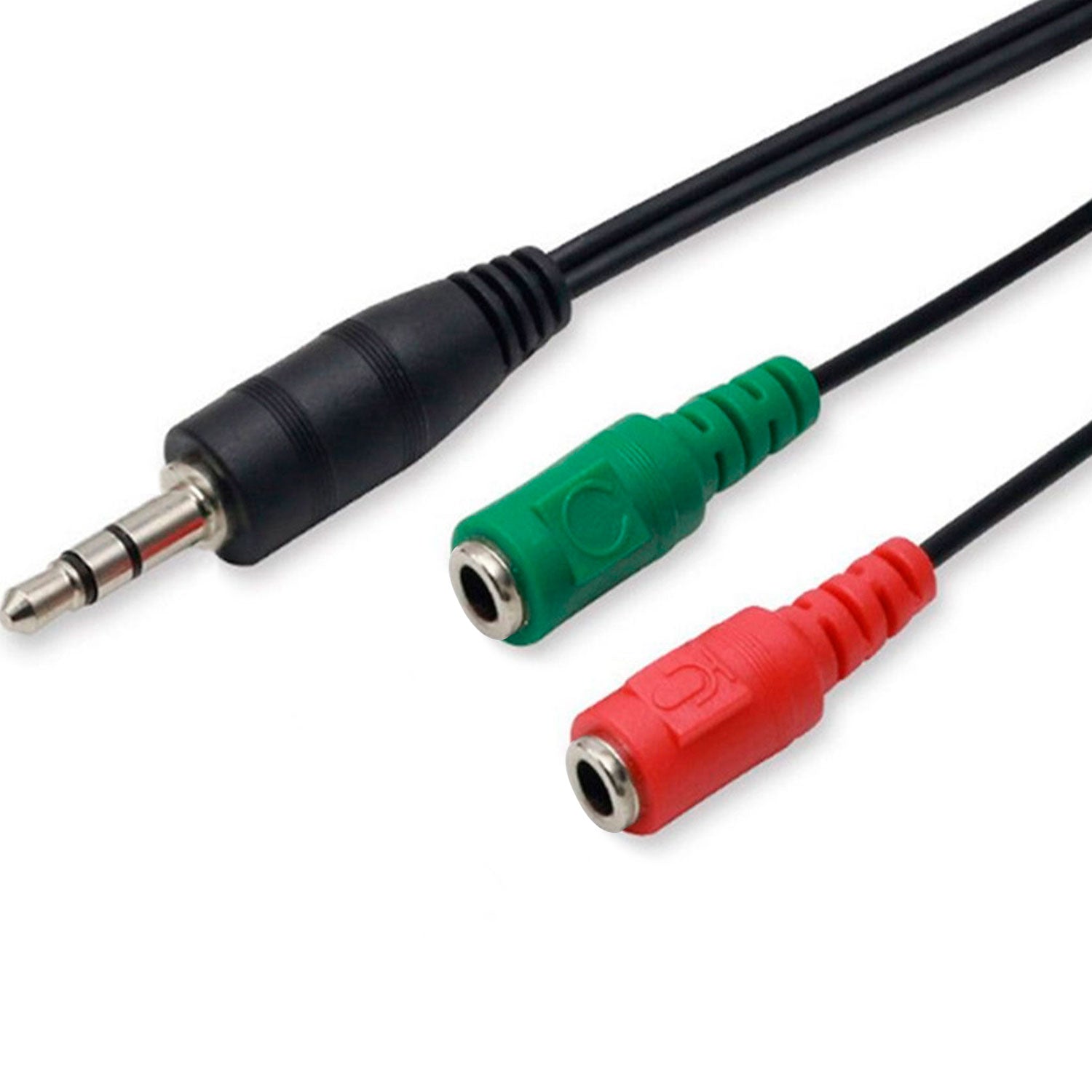 Cable Adaptador Audio Auxiliar 3.5mm Macho a 2 Hembra - LifeMax Distribuidora