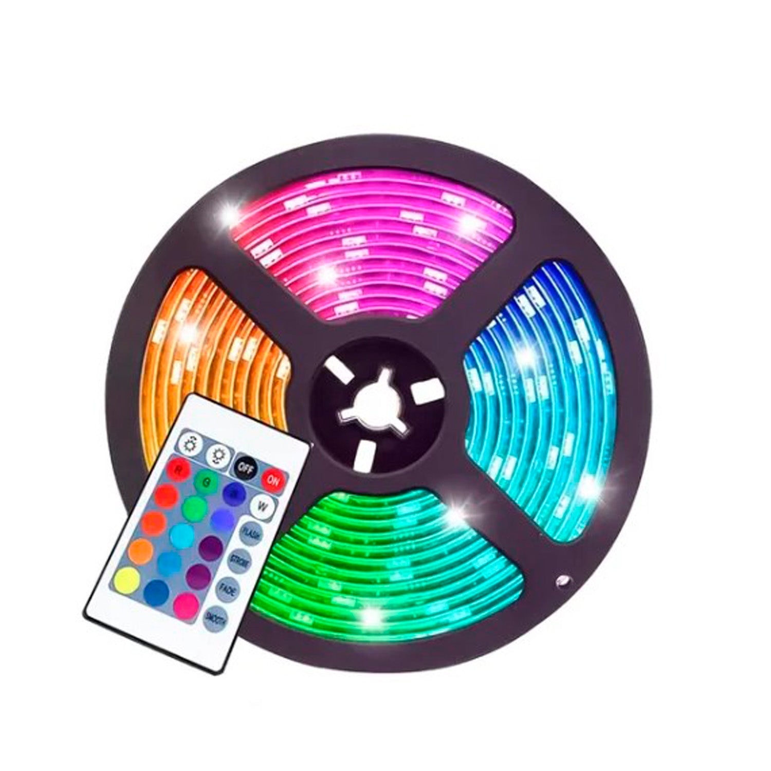 Tira De Luz Led Rgb 5 Metros Mando A Distancia Impermeable