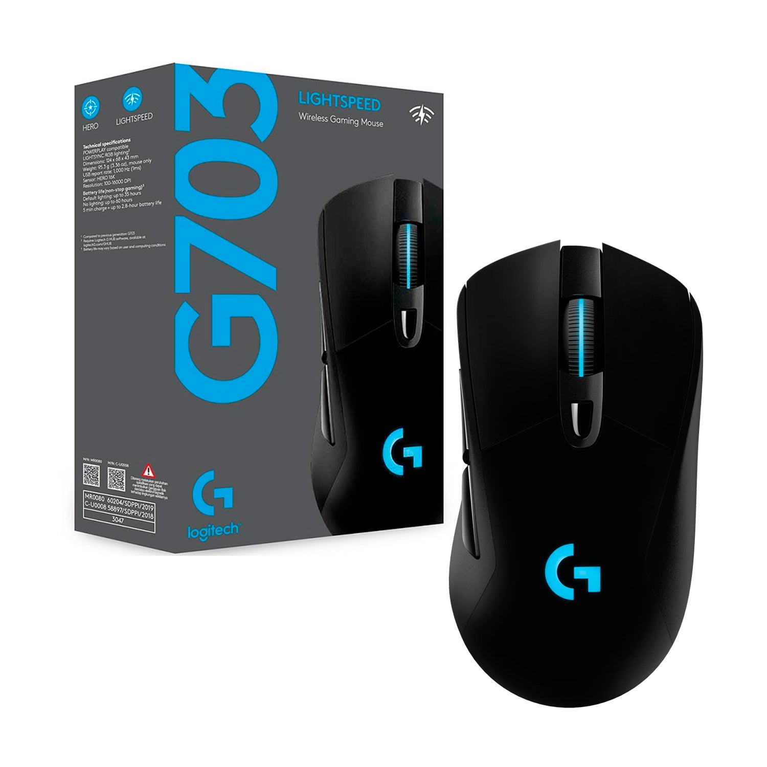 Mouse Gamer Inalambrico Logitech G703 Lightspeed Lightsync Sensor Hero 2 100-25600dpi 6 Botones - Mayorista de Tecnología