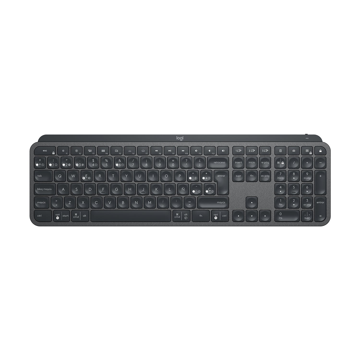 Teclado MX Keys Bluetooth Logitech Iluminado [ 920-009296 ] - Mayorista de Tecnología