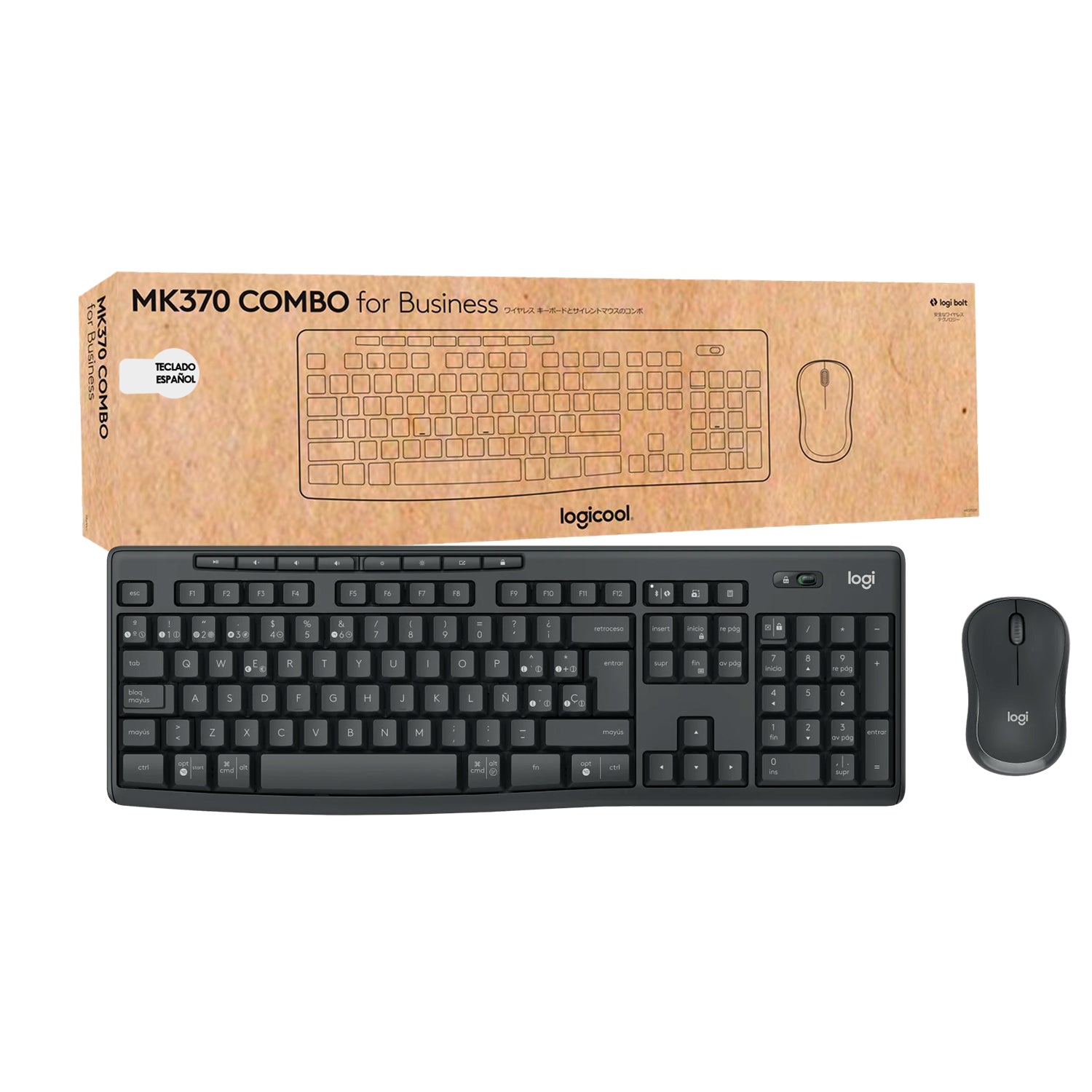 Kit Teclado y Mouse Inalambrico Logitech MK370 For Bussiness Antiderrame Optico 1000dpi Silent Touch - Mayorista de Tecnología