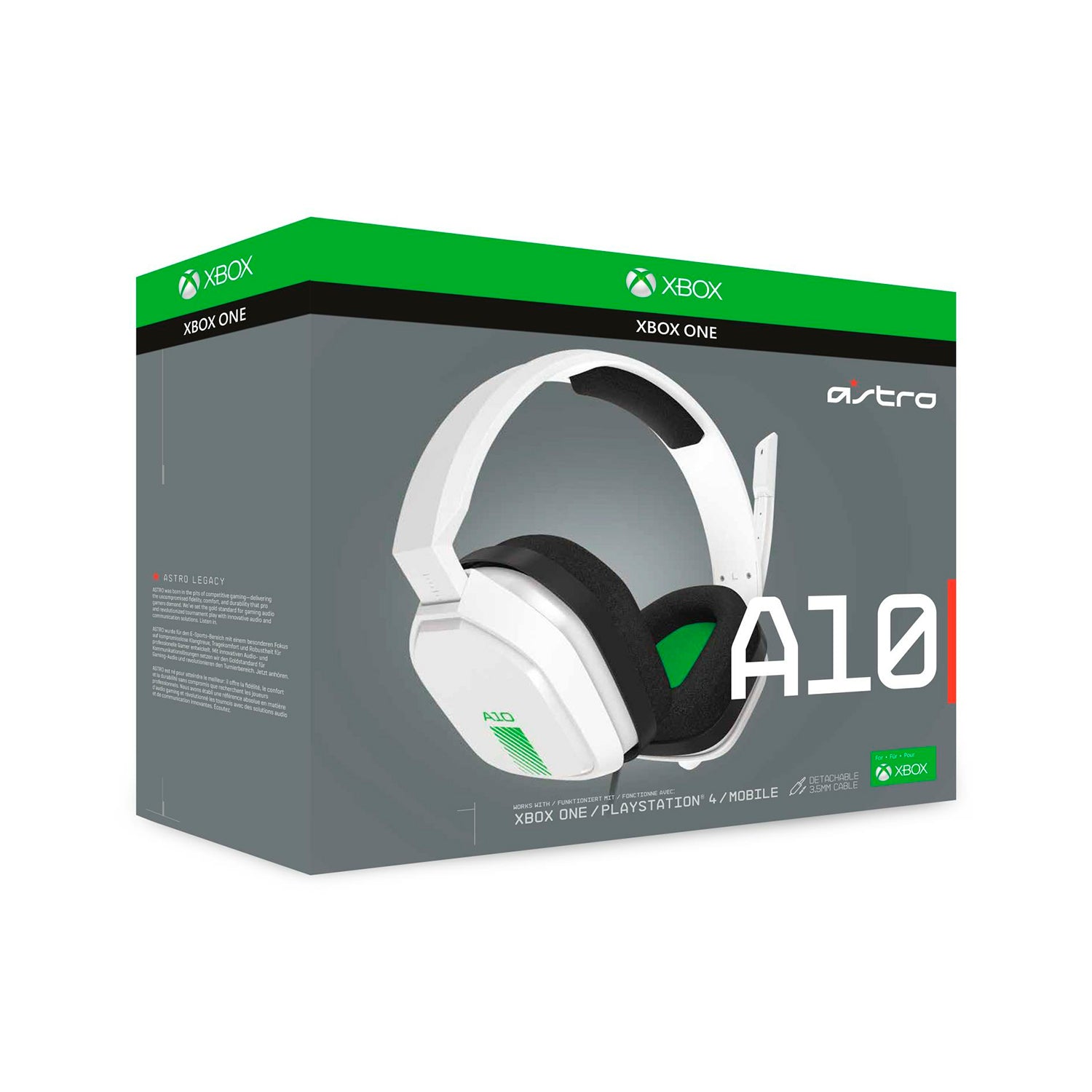 Audifono Gamer Logitech Astro A10 Jack 3,5mm Xbox One / PC Ultra Flexible Microfono Unidireccional