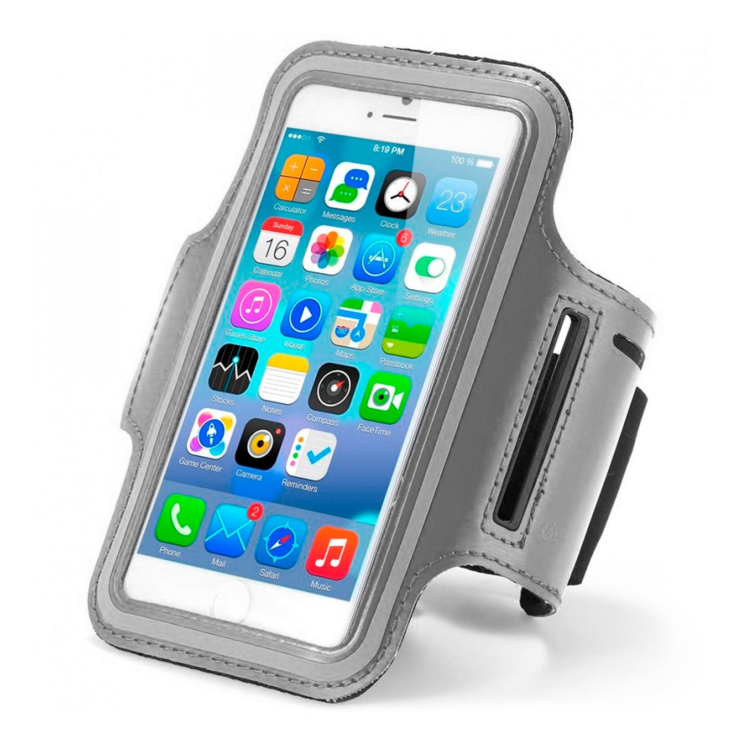 Brazalete Deportivo Impermeable Porta Celular Brazo Gris | Lifemax - Mayorista de Tecnología