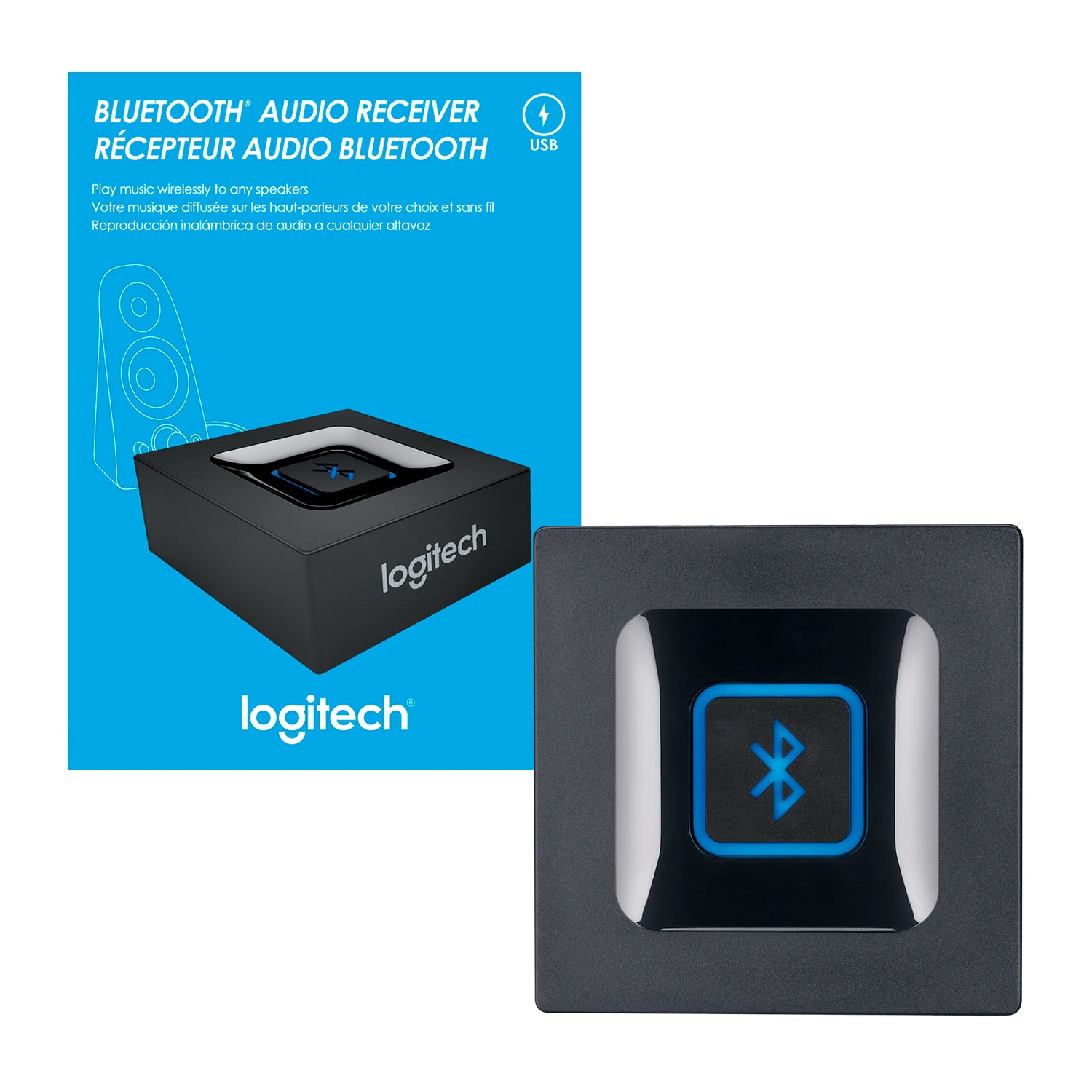 Receptor de Audio Bluetooh Logitech Multipunto para Estereos Plug 3,5mm Alimentacion USB - Mayorista de Tecnología