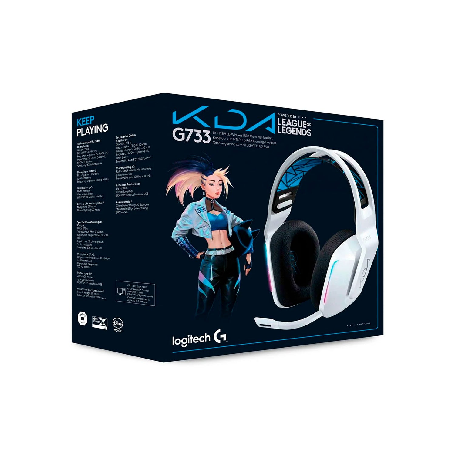 Audifono Gamer Inalambrico Logitech G733 KDA Lightspeed DTS
