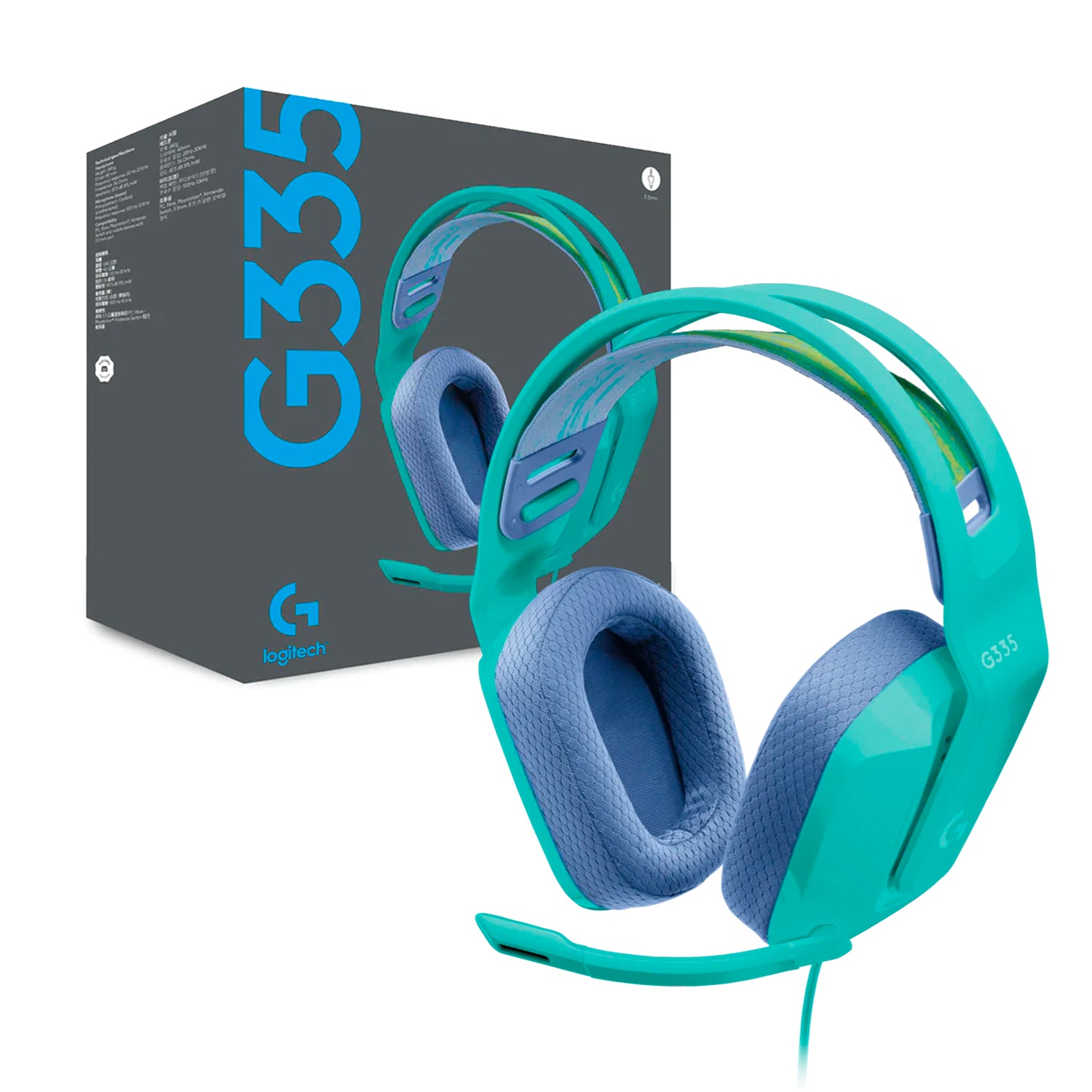 Audifonos Gamer Logitech G335 Jack 3,5mm PC / Xbox /PlayStation /Nintendo Switch Microfono Cardioide - Mayorista de Tecnología