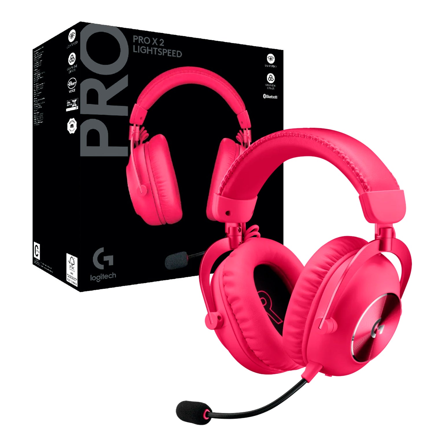 Audifonos Gamer Inalambrico Logitech Pro X 2 Lightspeed DTS Headphone:X 2.0 Transductor Grafeno 50mm