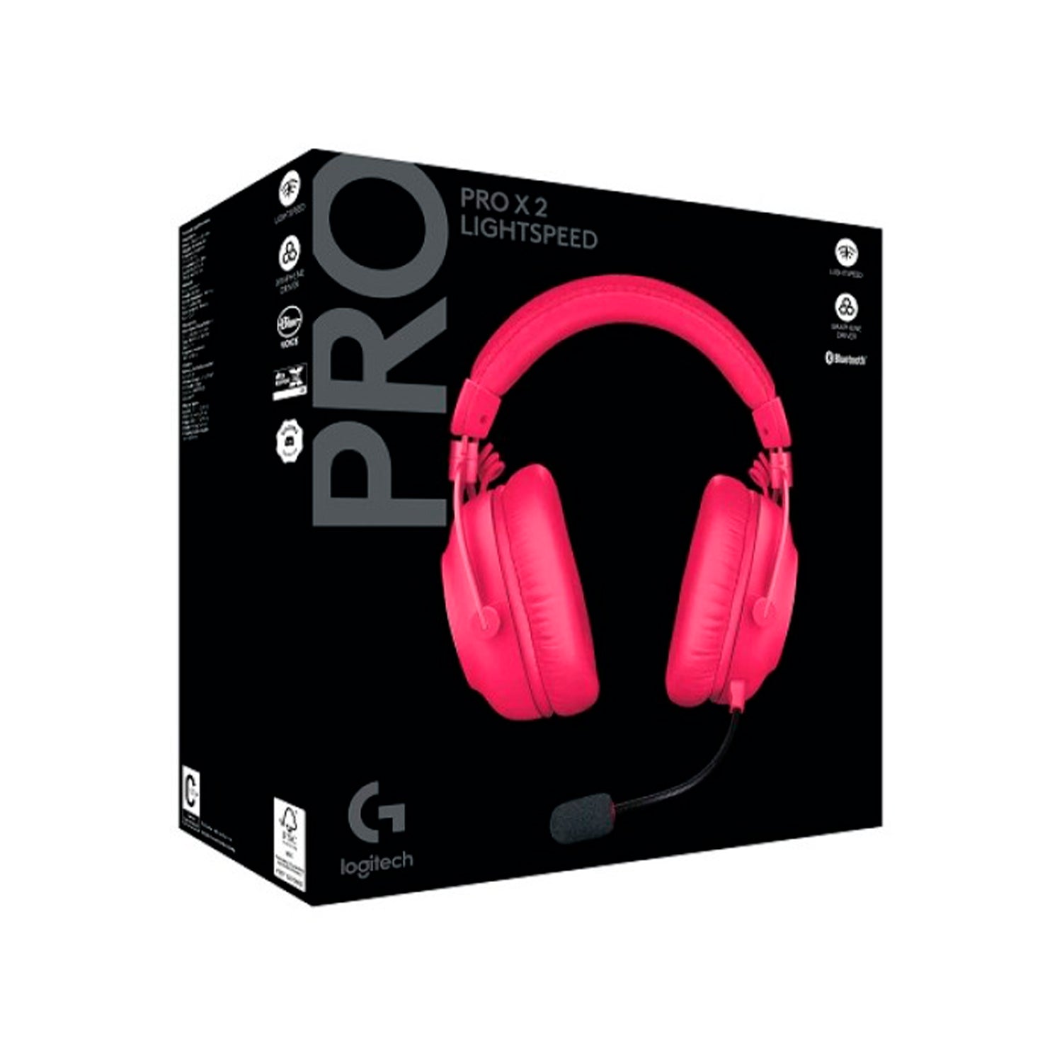 Audifonos Gamer Inalambrico Logitech Pro X 2 Lightspeed DTS Headphone:X 2.0 Transductor Grafeno 50mm