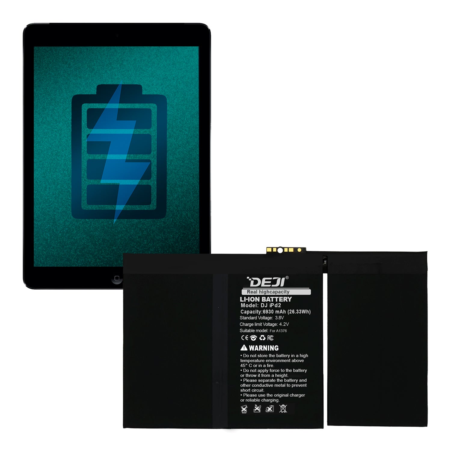 Bateria para iPad 2 DEJI IC Original Capacidad 6930mAh Maxima Duracion