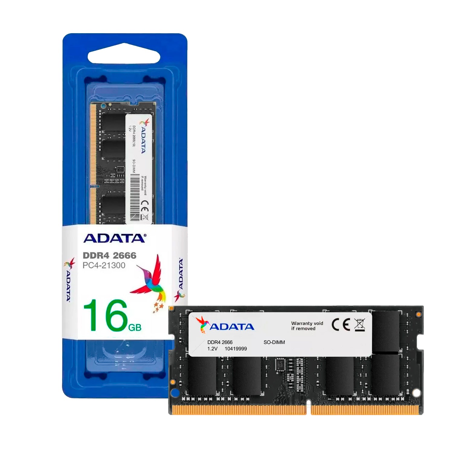 Memoria Ram Notebook Adata 16GB DDR4-SODIMM 2666MHz 1.2 V Pin 260 PC4-21300 [ AD4S266616G19-SBK ] - Mayorista de Tecnología