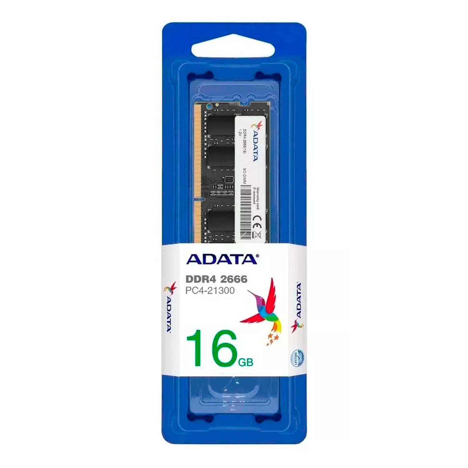 Memoria Ram Notebook Adata 16GB DDR4-SODIMM 2666MHz 1.2 V Pin 260 PC4-21300 [ AD4S266616G19-SBK ]