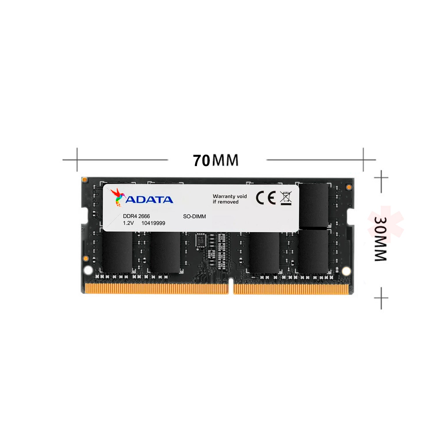 Memoria Ram Notebook Adata 16GB DDR4-SODIMM 2666MHz 1.2 V Pin 260 PC4-21300 [ AD4S266616G19-SBK ]