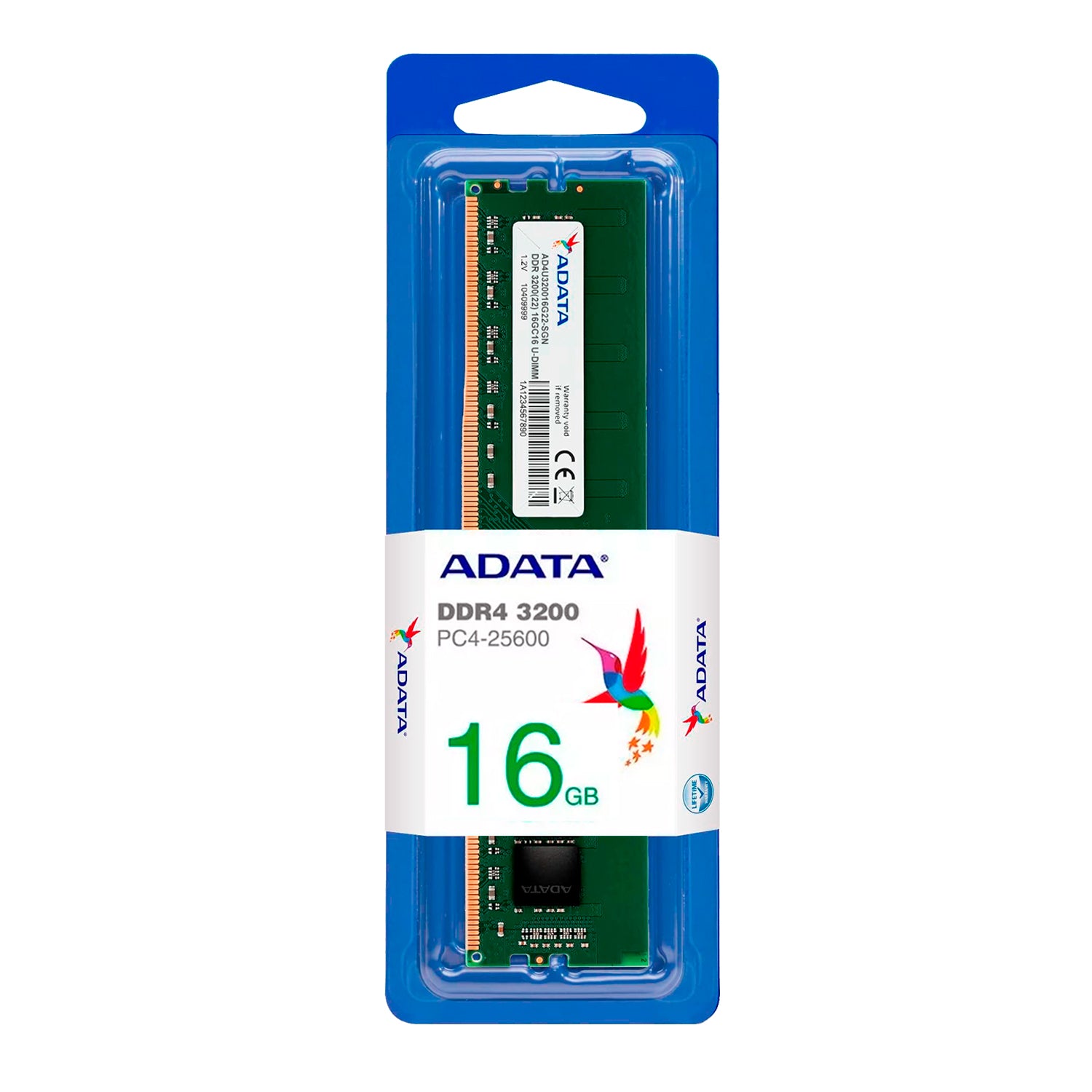 Memoria Ram PC Adata 16GB DDR4-DIMM 3200MHz CL22 1.2V Pin 282 PC4-25600 [ AD4U320016G22-SGN ] - Mayorista de Tecnología