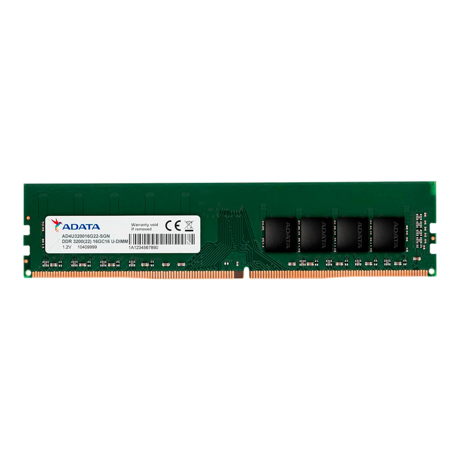 Memoria Ram PC Adata 16GB DDR4-DIMM 3200MHz CL22 1.2V Pin 282 PC4-25600 [ AD4U320016G22-SGN ]