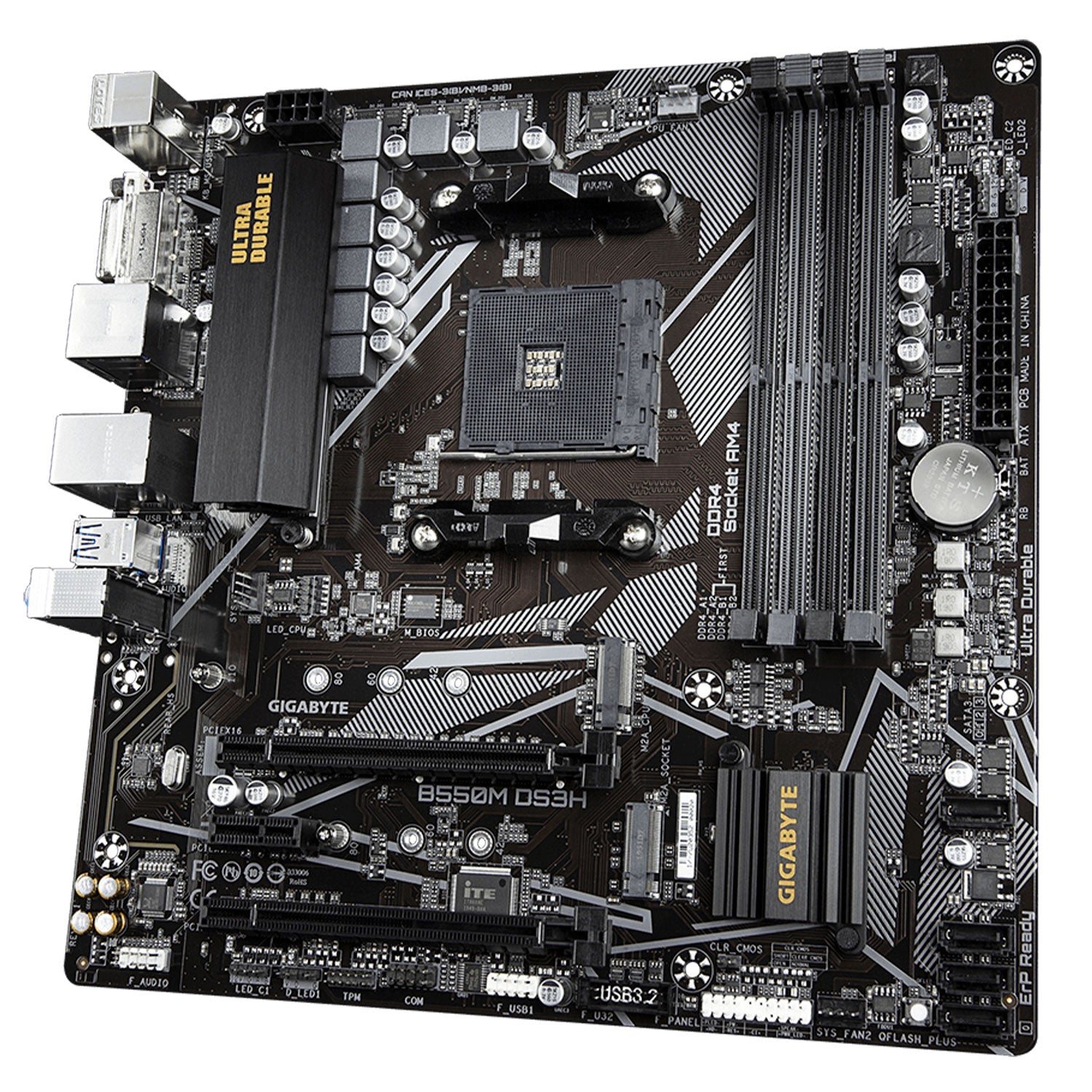 Placa Madre Gigabyte B550M DS3H AC M.2 RGB Fusion 2.0 Socket AM4 microATX [ B550MDS3HAC ] - Mayorista de Tecnología