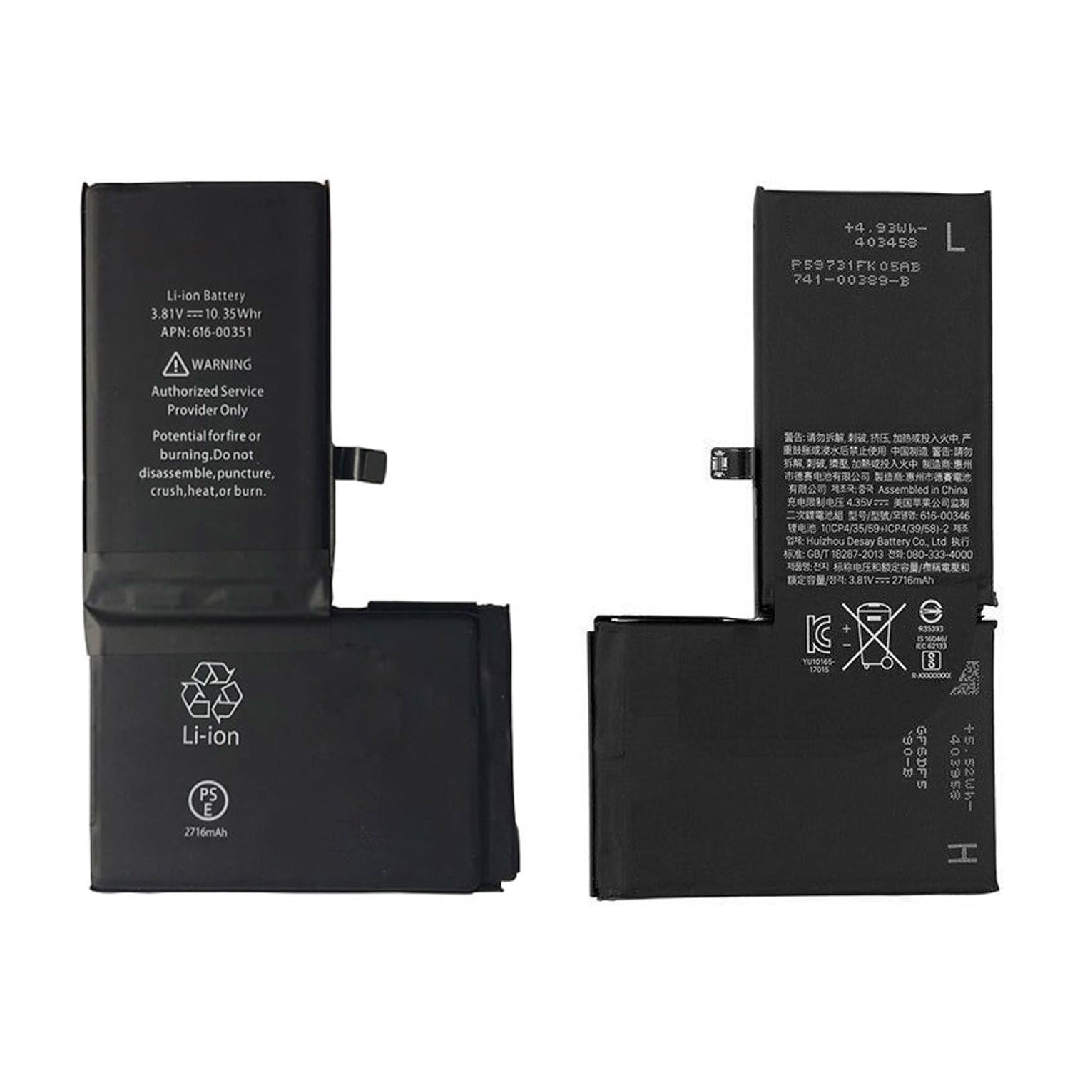 Bateria Compatible con Iphone X 2716mAh Maxima Duracion