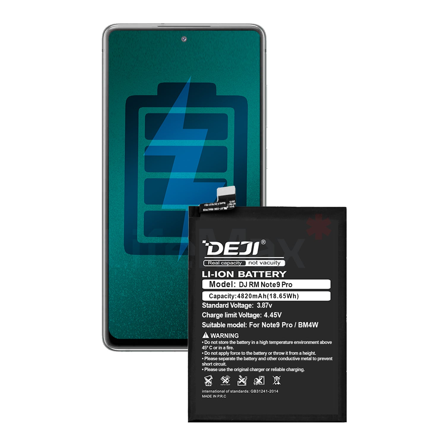 Bateria para Mi 10T Lite 5G / Redmi Note 9 Pro 5G DEJI IC Original Capacidad 4820mAh Maxima Duracion