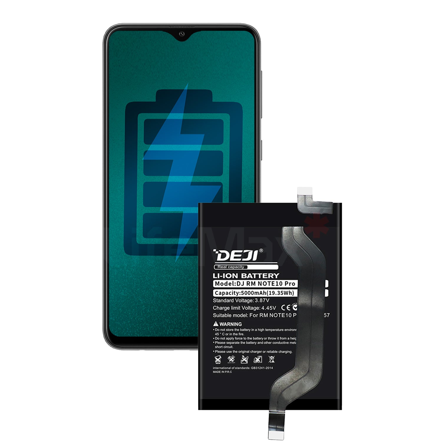 Bateria para Redmi Note 10 Pro DEJI IC Original Capacidad 5000mAh Maxima Duracion