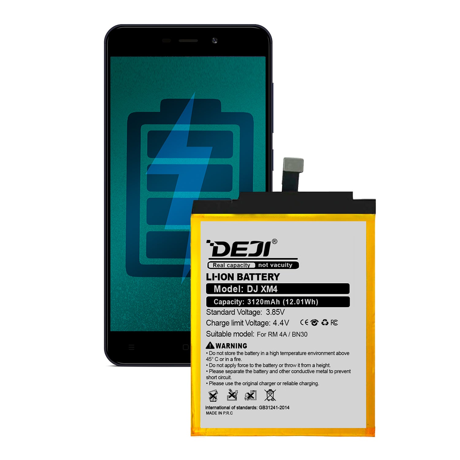 Bateria para Xiaomi Redmi 4A DEJI IC Original Capacidad 3120mAh Maxima Duracion