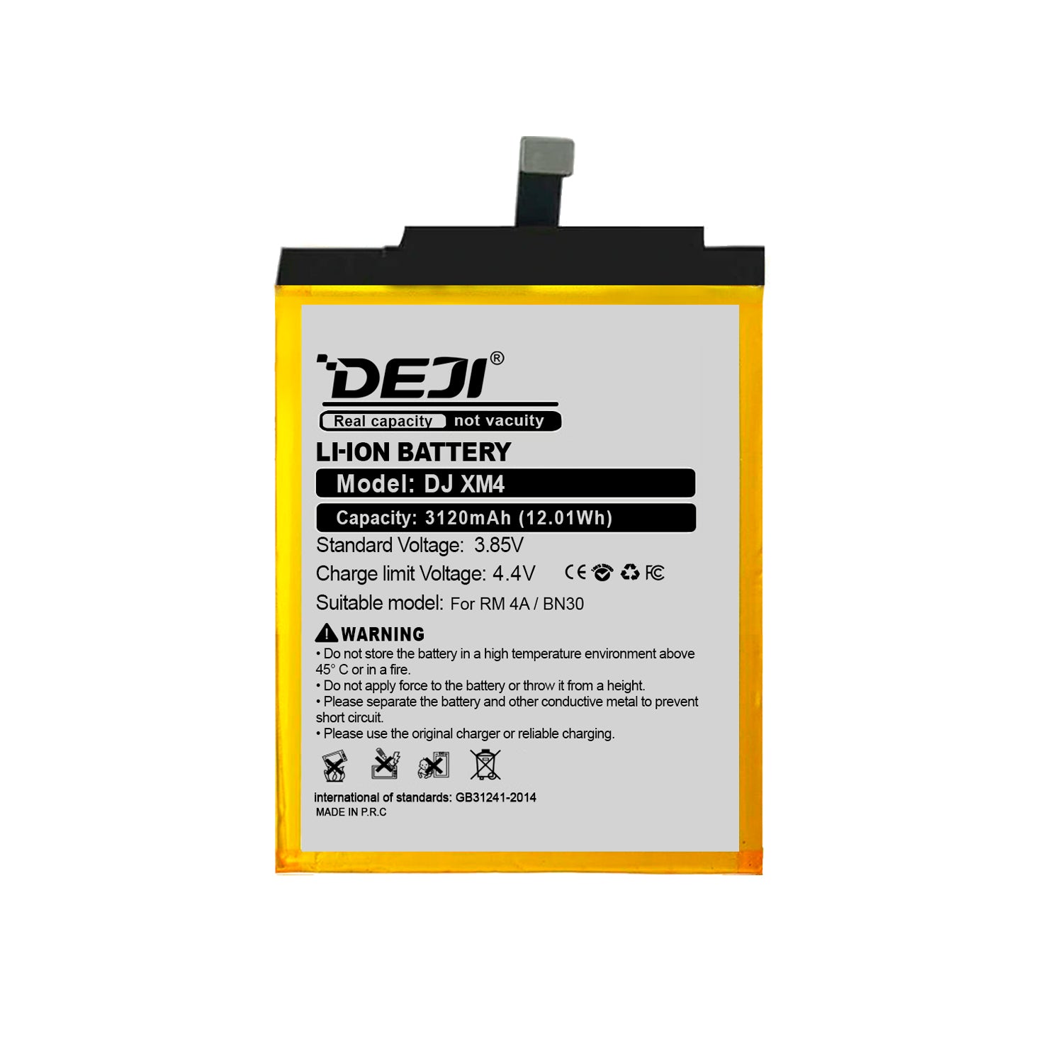 Bateria para Xiaomi Redmi 4A DEJI IC Original Capacidad 3120mAh Maxima Duracion