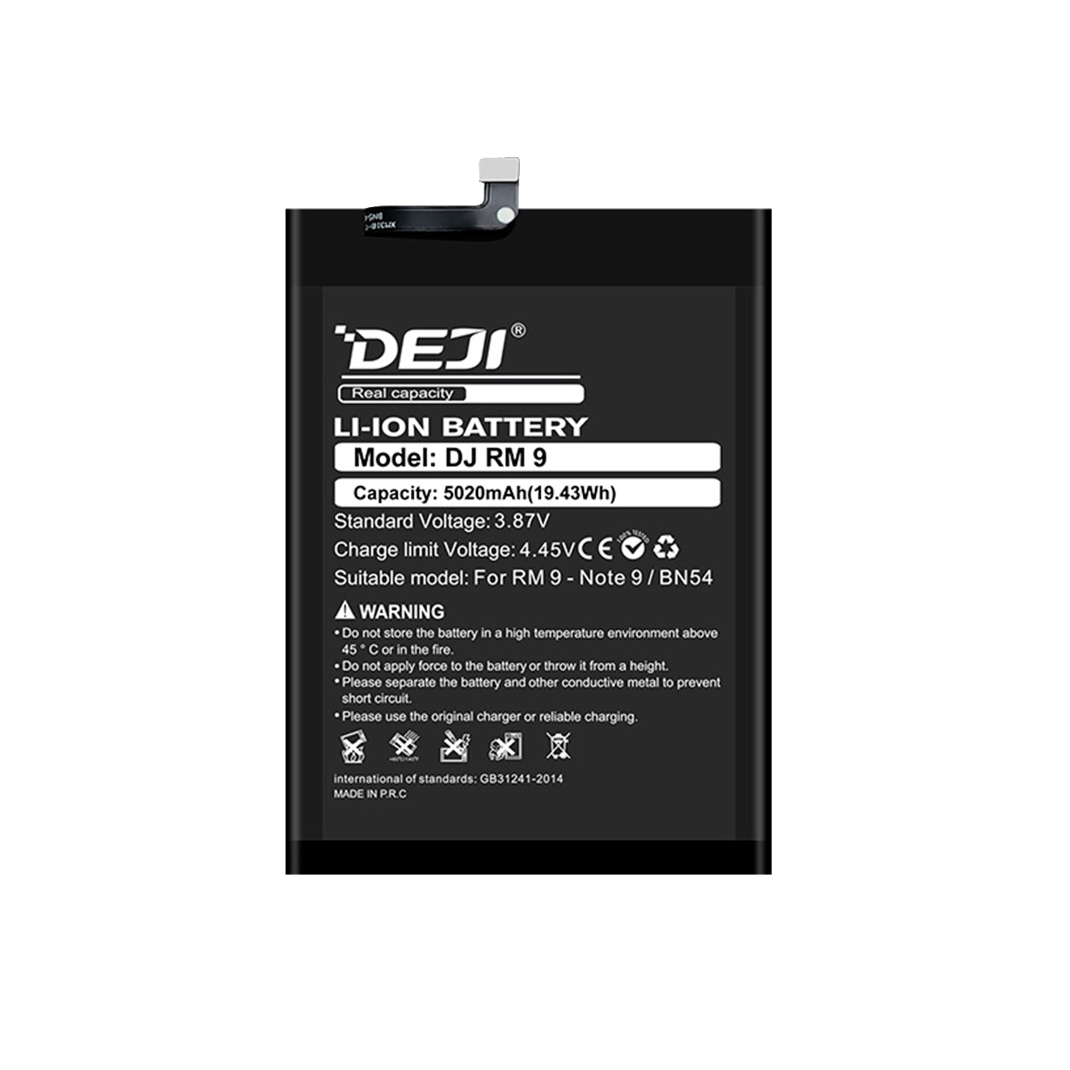 Bateria para Redmi 9 DEJI IC Original Capacidad 5020mAh Maxima Duracion