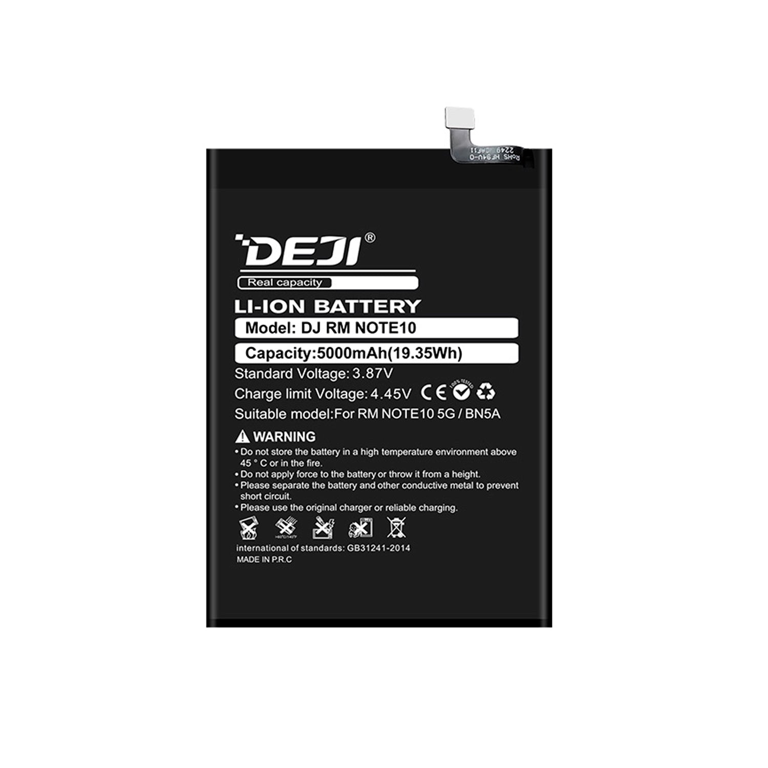 Bateria para Redmi Note 10 / Note 10 5G DEJI IC Original Capacidad 5000mAh Maxima Duracion