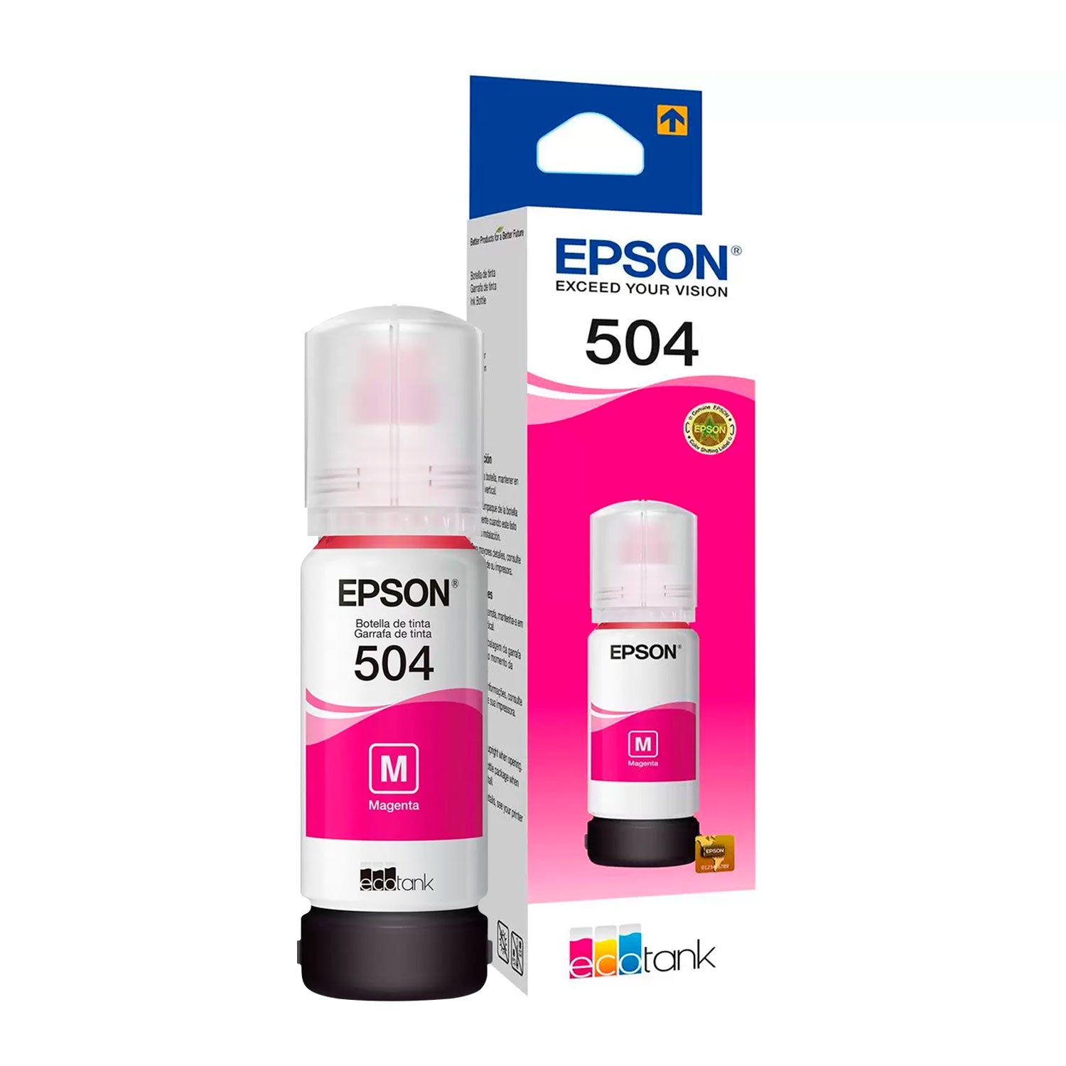 Tinta Botella Epson T504 70ml Ecotank Magenta L4150 L4260 L4160 L6161 L6171 [ C13T03N32A ] | Lifemax