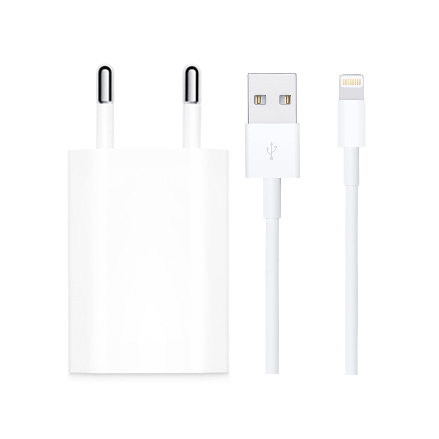 Cargador Compatible con iPhone 5 / 6 / 7 / 8 / X / XS / XR 5W Cable USB a Lightning - LifeMax Distribuidora