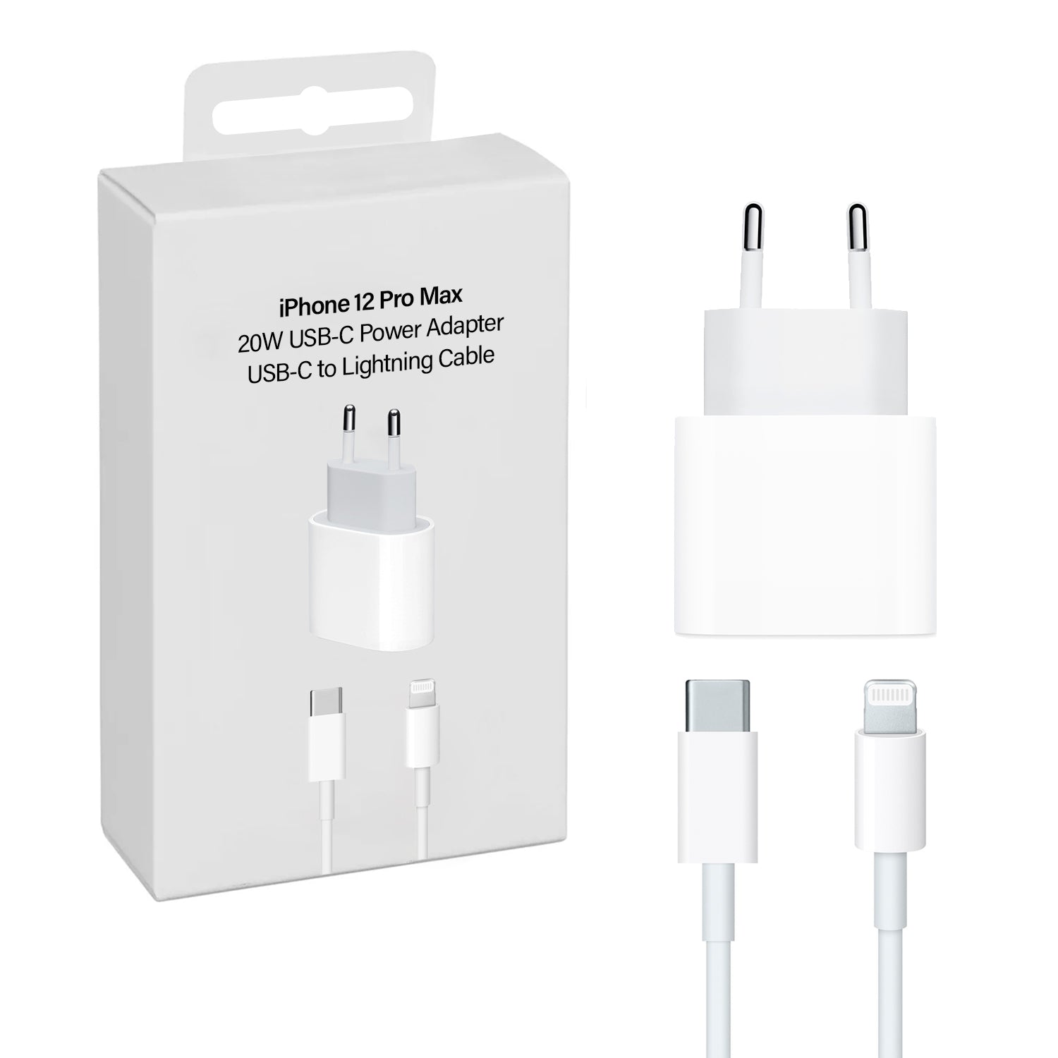 Cargador Compatible con iPhone 12 Pro Max 20W Cable Tipo C a Lightning - Mayorista de Tecnología