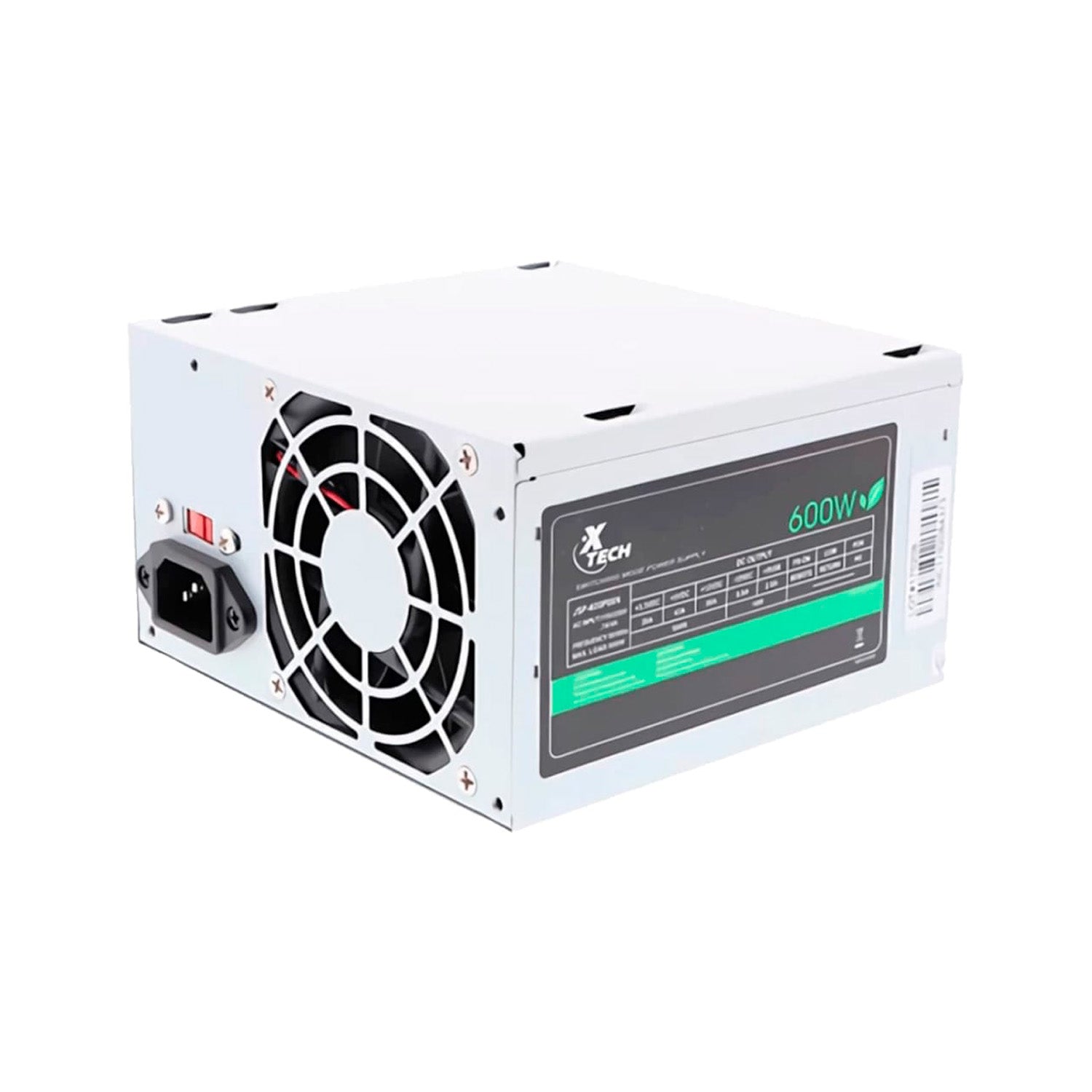 Fuente de poder XTECH 600W ATX 8cm 2pcs 5pin Conectores SATA - Mayorista de Tecnología