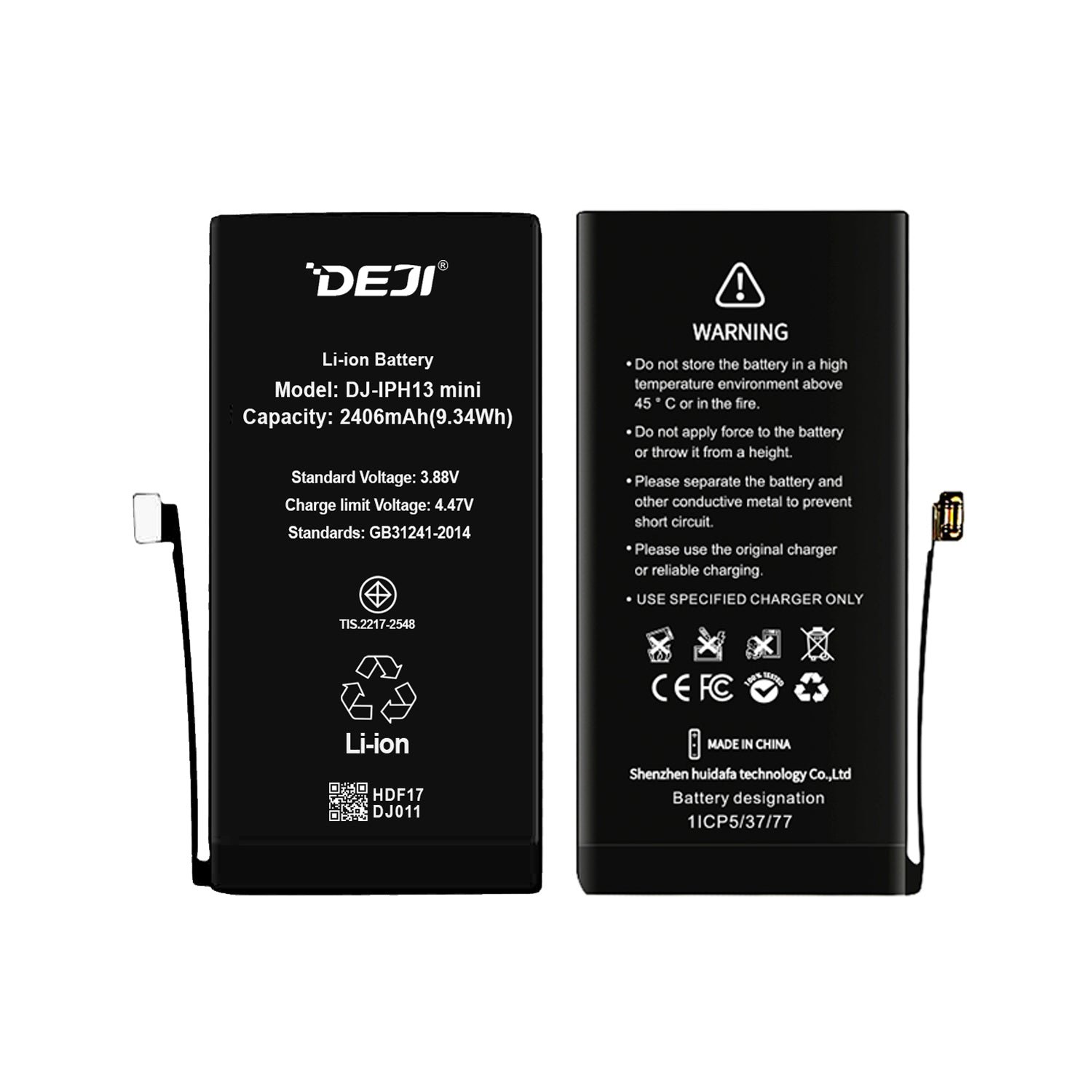 Bateria para Iphone 13 Mini DEJI IC Original Capacidad 2406mAh Maxima Duracion