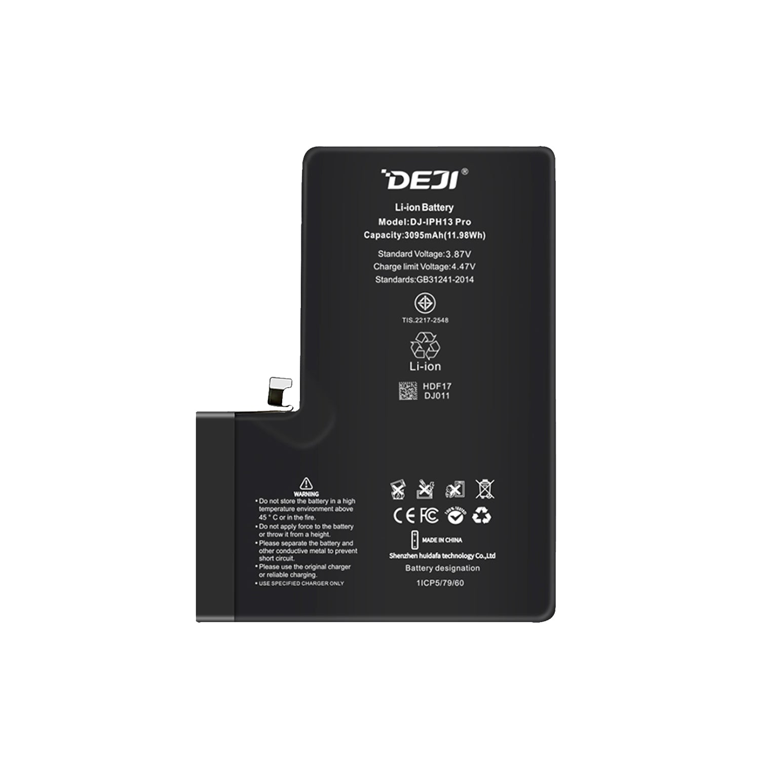 Bateria para Iphone 13 Pro DEJI IC Original Capacidad 3095mAh Maxima Duracion