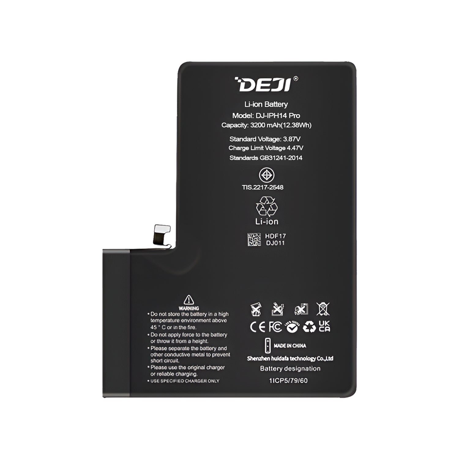 Bateria para iPhone 14 Pro DEJI IC Original Capacidad 3200mAh Maxima Duracion