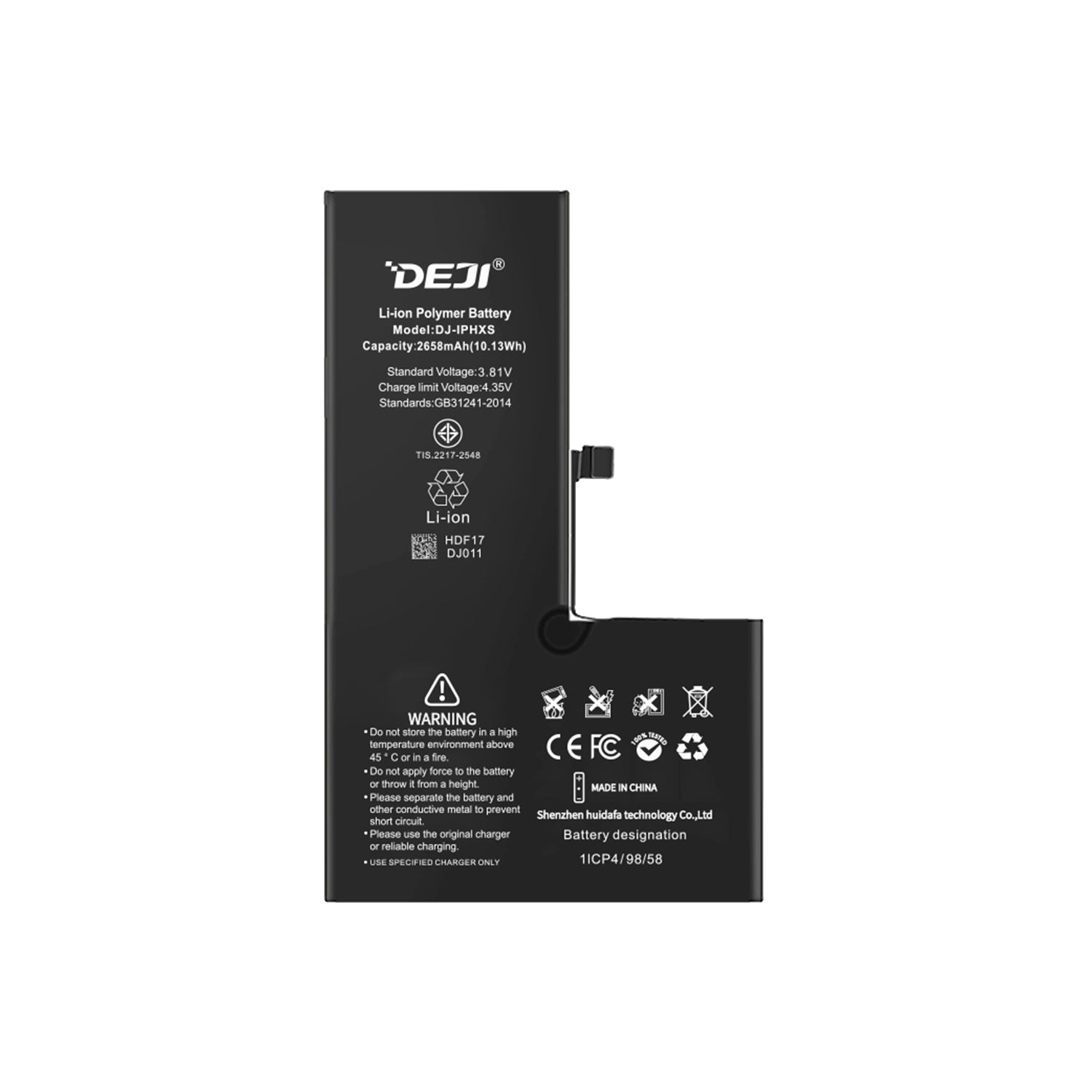 Bateria para Iphone XS DEJI IC Original Capacidad 2658mAh Maxima Duracion - Mayorista de Tecnología