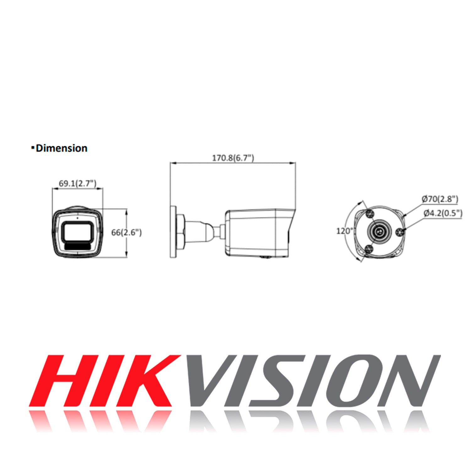 Camara IP Bala Hikvision Smart Hybrid Light 2MP 2.8MM IR30M Microfono Integrado Proteccion IP67