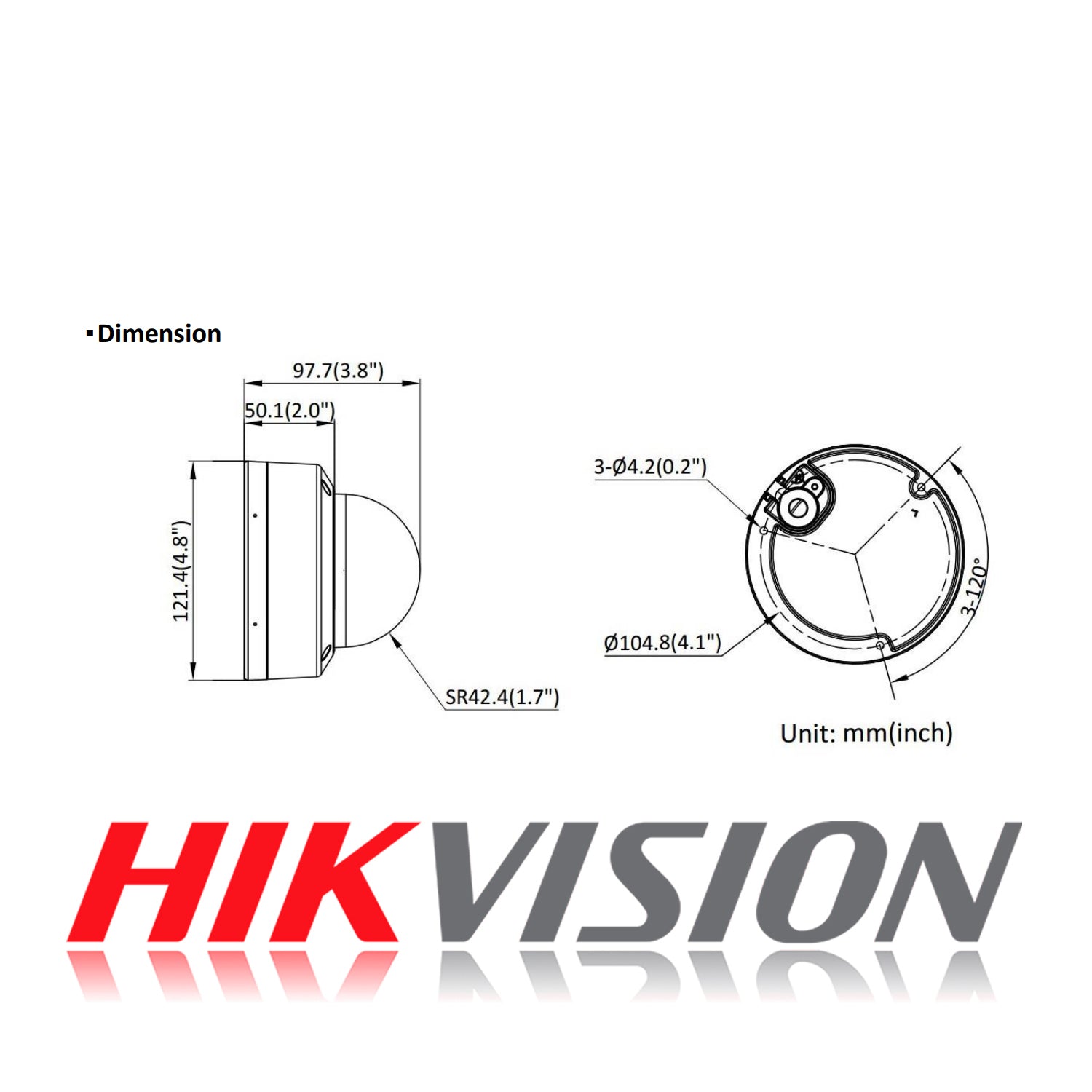 Camara IP Domo Hikvision Smart Hybrid Light 2MP 2.8MM IR30M Microfono Integrado Proteccion IP67 IK08