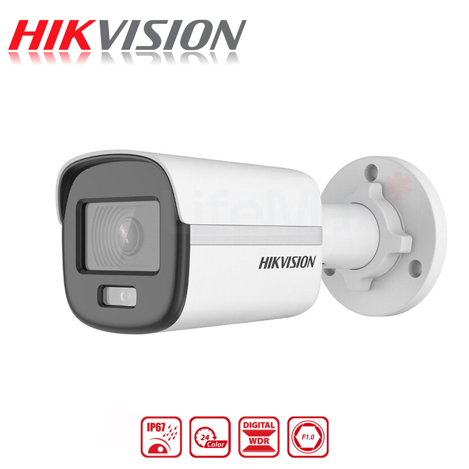 Camara de Seguridad Analoga Bala Hikvision ColorVu FHD 2MP F1.0 Fija 2.8mm Vision nocturna 20m IP67 - Mayorista de Tecnología