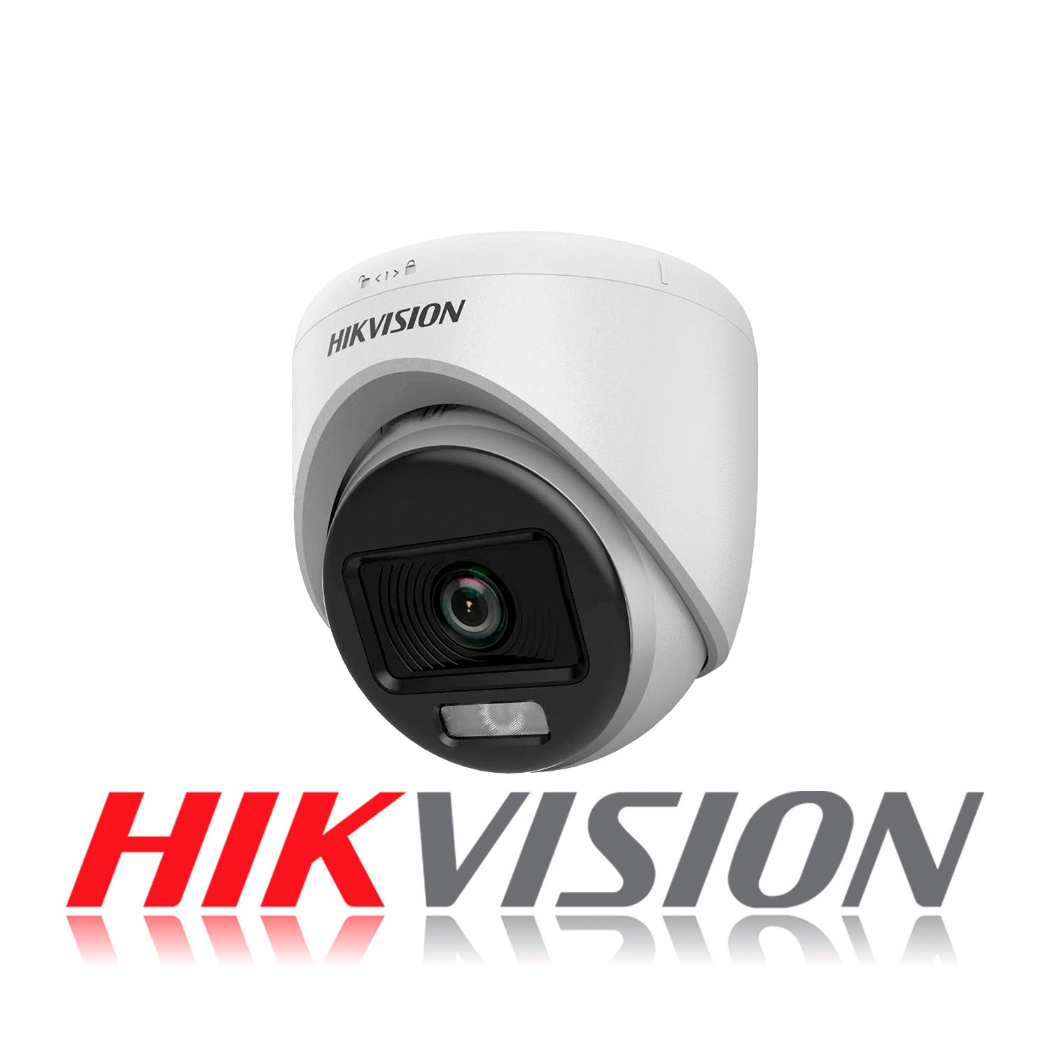 Camara de Seguridad Analoga Domo Hikvision ColorVu 2MP Lente 2.8MM Alarma Luz Blanca Fija 20M 3D DNR