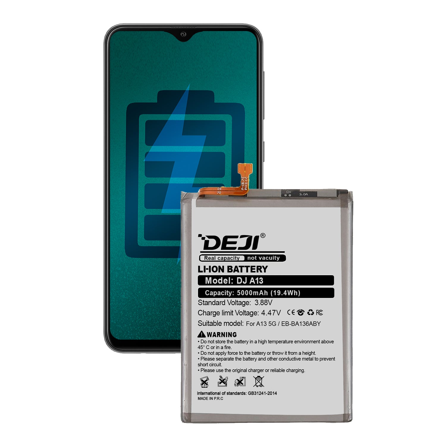 Bateria para Samsung A13 5G DEJI IC Original Capacidad 5000mAh Maxima Duracion